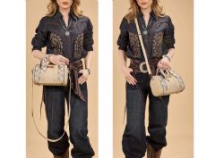 4 Pieces Wrangler Braided Paisley Bandana Boston Bag - Tan - Tote Bags & Slings
