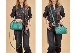 4 Pieces Wrangler Braided Paisley Bandana Boston Bag - Turquoise - Tote Bags & Slings