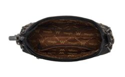 4 Pieces Wrangler Aztec Studded Denim Shoulder Bag With Mini Pouch - Black - Handbags