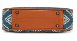 4 Pieces Wrangler Aztec Studded Denim Shoulder Bag with Mini Pouch - Jean - Handbags