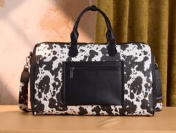 4 Pieces Wrangler Cow Print Fringe Duffle/Crossbody - Black - Duffel Bags