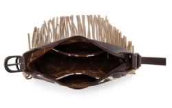 4 Pieces Wrangler Cow Print Fringe Shoulder Hobo Bag - Coffee - Shoulder Bags & Messenger Bags