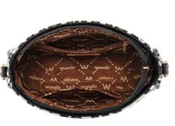 4 Pieces Wrangler Western Leopard Print Shoulder Bag with Chain Detail - Black - Shoulder Bags & Messenger Bags