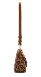 4 Pieces Wrangler Western Leopard Print Shoulder Bag With Chain Detail - Brown - Shoulder Bags & Messenger Bags