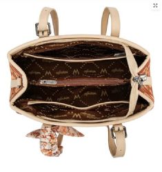4 Pieces Wrangler Floral Printed Braided Scarf Tote/Crossbody Bag - Brown - Tote Bags & Slings