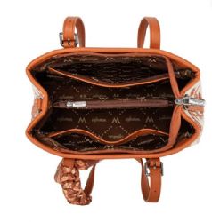 4 Pieces Wrangler Floral Printed Braided Scarf Tote/crossbody Bag - Dark Brown - Tote Bags & Slings