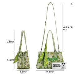 4 Pieces Wrangler Floral Printed Braided Scarf Tote/crossbody Bag - Green - Tote Bags & Slings