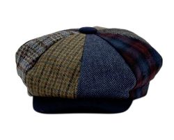 6 Pieces Patch Work Wool Big Applejack Newsboy Cap - Fedoras, Driver Caps & Visor