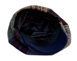 6 Pieces Patch Work Wool Big Applejack Newsboy Cap - Fedoras, Driver Caps & Visor