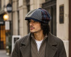 6 Pieces Patch Work Wool Big Applejack Newsboy Cap - Fedoras, Driver Caps & Visor