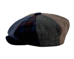 6 Pieces Patch Work Wool Big Applejack Newsboy Cap - Fedoras, Driver Caps & Visor