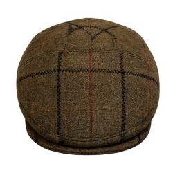 6 Pieces Brushed Slim Fit Wool Plaid Ivy Cap - Fedoras, Driver Caps & Visor