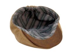 6 Pieces Plain Wool Duckbill Ivy Cap W/faux Leather Visor & Top Button Black - Fedoras, Driver Caps & Visor