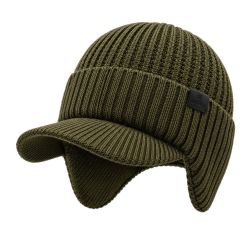 12 Pieces Knit Beanie With Visor & Earflap Assorted Color - Fedoras, Driver Caps & Visor