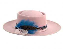 6 Pieces Wide Brim Fashion Fedora With Braided Band Beige Indi Pink - Fedoras, Driver Caps & Visor