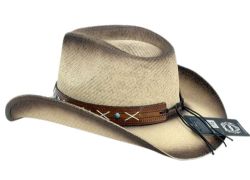 6 Pieces Western Cowboy Hats W/bull Buckle & Trim Band - Cowboy & Boonie Hat