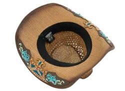 6 Pieces Western Cowboy Hats W/design Badge &trim Band - Cowboy & Boonie Hat