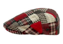 12 Pieces Cotton Patchwork Slim Fit Six Panel Plaid Ivy Cap - Fedoras, Driver Caps & Visor