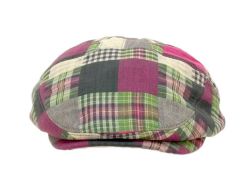12 Pieces Cotton Patchwork Slim Fit Six Panel Plaid Ivy Cap - Fedoras, Driver Caps & Visor