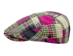 12 Pieces Cotton Patchwork Slim Fit Six Panel Plaid Ivy Cap - Fedoras, Driver Caps & Visor