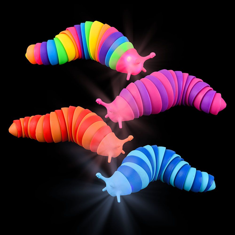 96 pieces 7" LighT-Up Wiggle Sensory Slug 12ct - Store