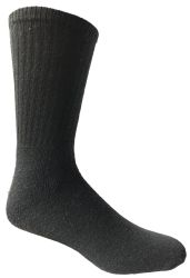 240 Pairs Yacht & Smith Men's Cotton Terry Cushioned Athletic Black Tube Socks Size 10-13 - Men's Socks For Donation