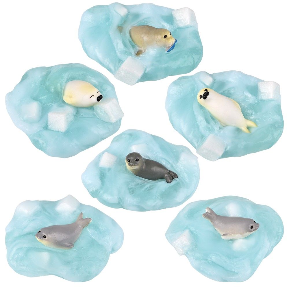72 of 3 inch Arctic Iceberg Harp Seal Slime 12ct