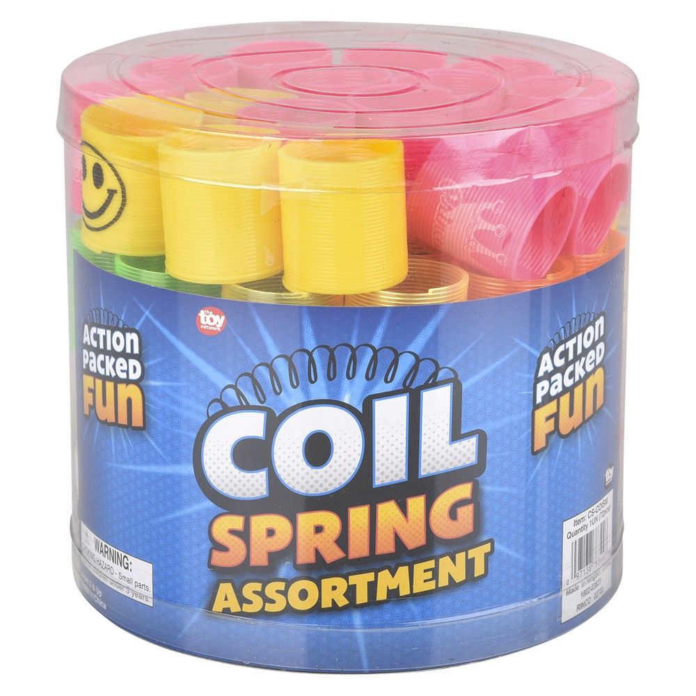 432 pieces 1.4" Coil Spring Asst In Tub 72pcs/can - Magic & Joke Toys