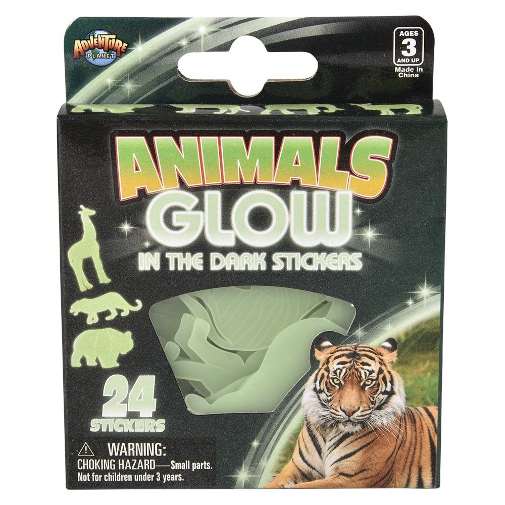 144 of Glow In Dark Animal Stickers 24ct
