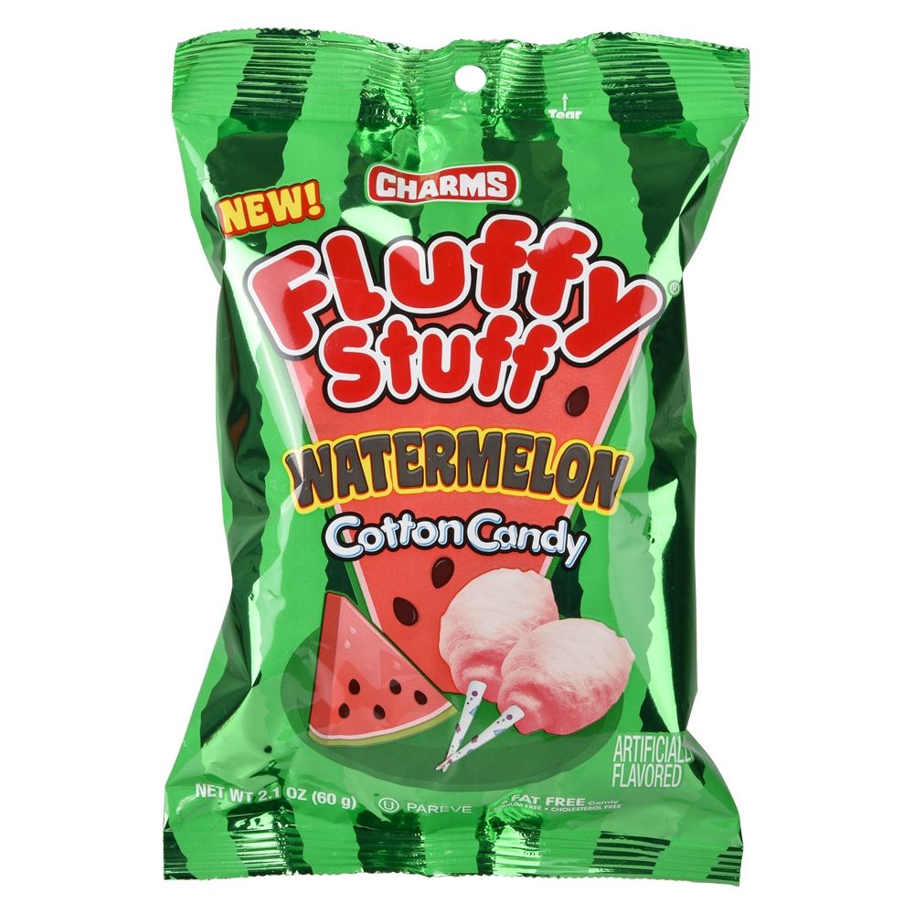 24 Wholesale Charms Fluffy Stuff Watermelon Coton Candy 2.1oz
