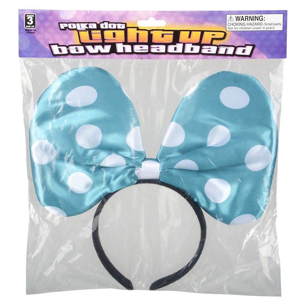 72 pieces LighT-Up Polka Dot Bow Headband - Costumes & Accessories