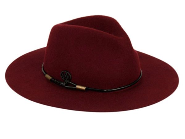 12 Pieces of Ladies Wide Brim Felt Fedora W/thin Round Pu Band Assorted