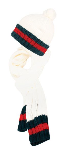 12 Wholesale Stripe Cuff Cable Knit Beanie With Pom Pom & Scarf Sets Assorted