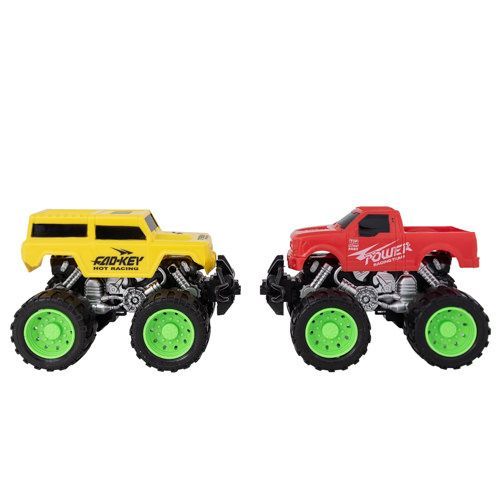 18 Wholesale Friction Powered Big Wheel Vehicles - 2 Piece Set