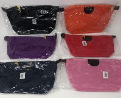 72 Wholesale Womens Assorted Colors 9 Inch Zippered Cosmetic Bag