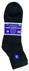 60 Bulk Yacht & Smith Men's Loose Fit NoN-Binding Cotton Diabetic Ankle Socks Black King Size 13-16