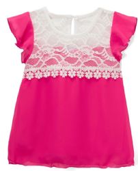 6 Pieces Girls' Top In 2 Asst ColorS- Size 7-14 - Girls Tank Tops and Tee Shirts