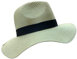 Yacht & Smith Floppy Stylish Sun Hats Bow And Leather Design, Style B - White - Sun Hats