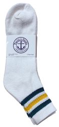 24 Units of Yacht & Smith Men's King Size Cotton Sport Ankle Socks Size 13-16 With Stripes - Big And Tall Mens Ankle Socks