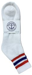 24 Units of Yacht & Smith Men's King Size Cotton Sport Ankle Socks Size 13-16 With Stripes - Big And Tall Mens Ankle Socks
