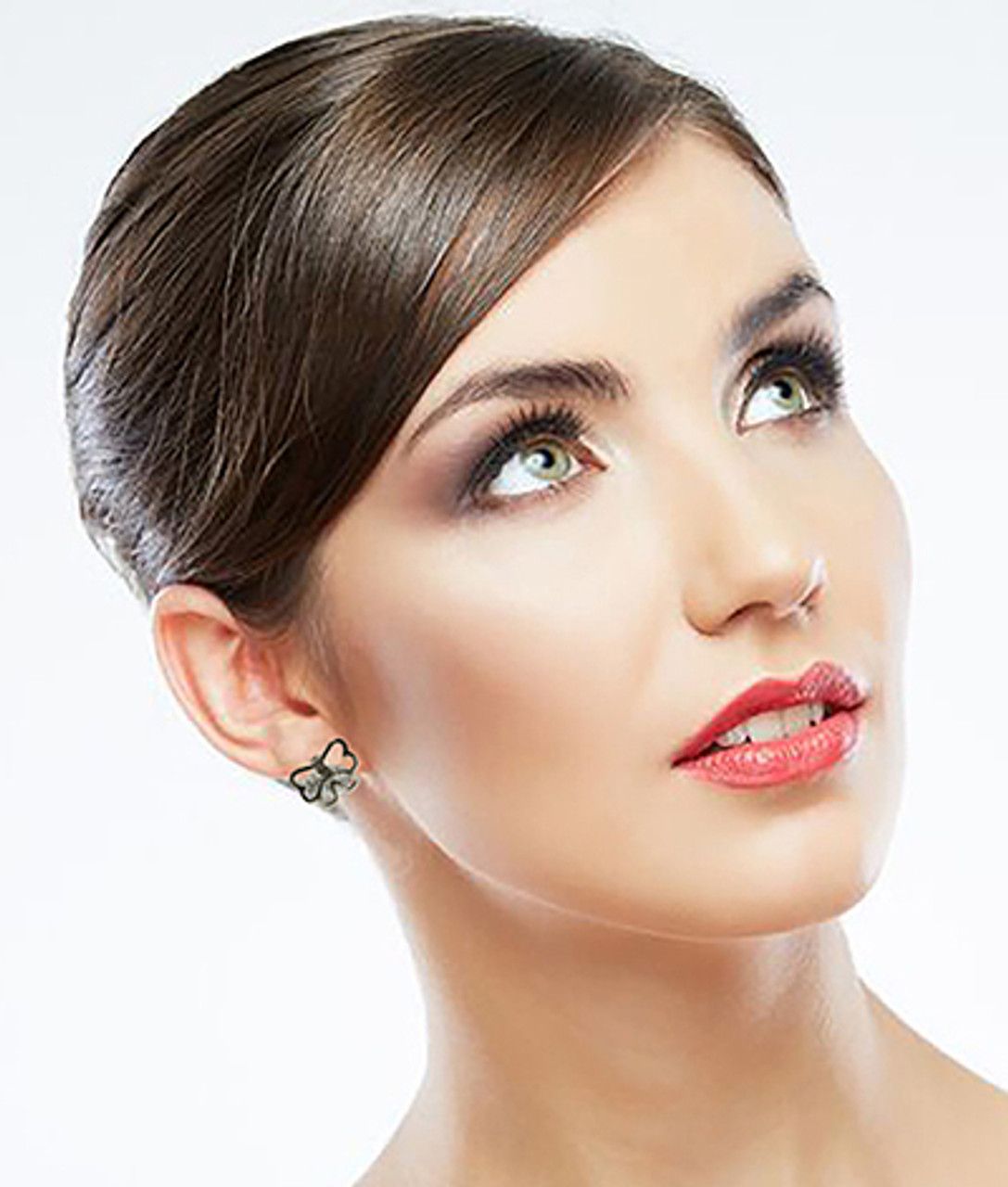 60 Wholesale Silver Tone Cubic Zirconia Stud Earrings