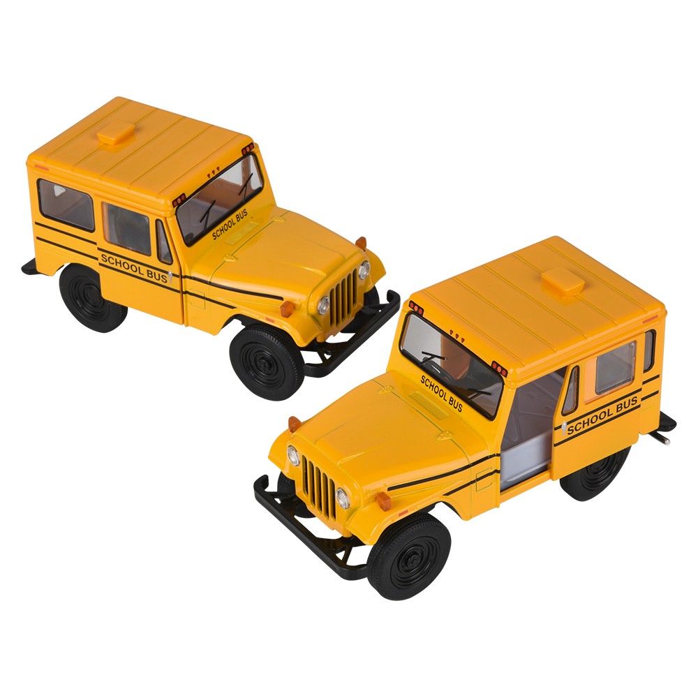 72 pieces 5" DiE-Cast Pull Back 1971 Jeep DJ-5b School Bus - Car, Planes, Trains & Bikes