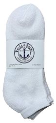 72 pairs Yacht & Smith Men's Cotton Terry Cushioned No Show Ankle Socks, Size 10-13 White - Mens Ankle Sock