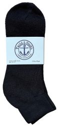 36 Pairs Yacht & Smith Men's Cotton Quarter Ankle Sport Socks Size 10-13 Solid Black - Mens Ankle Sock
