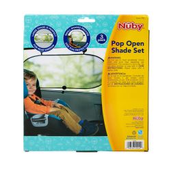 24 Wholesale Nuby 3-Pk Pop Open Sunshade Set