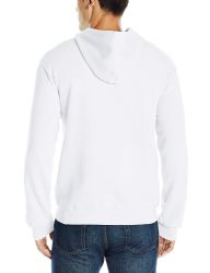 24 Wholesale Men's Unisex Fruit Of The Loom Hooded Sweatshirt , White Color Size S
