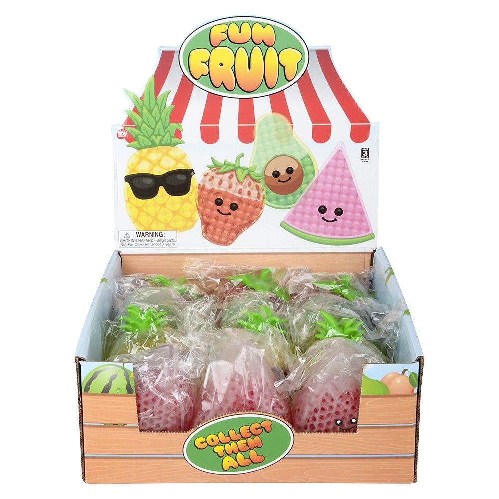36 pieces 6" Squeezy Bead Fun Fruits - Slime & Squishees