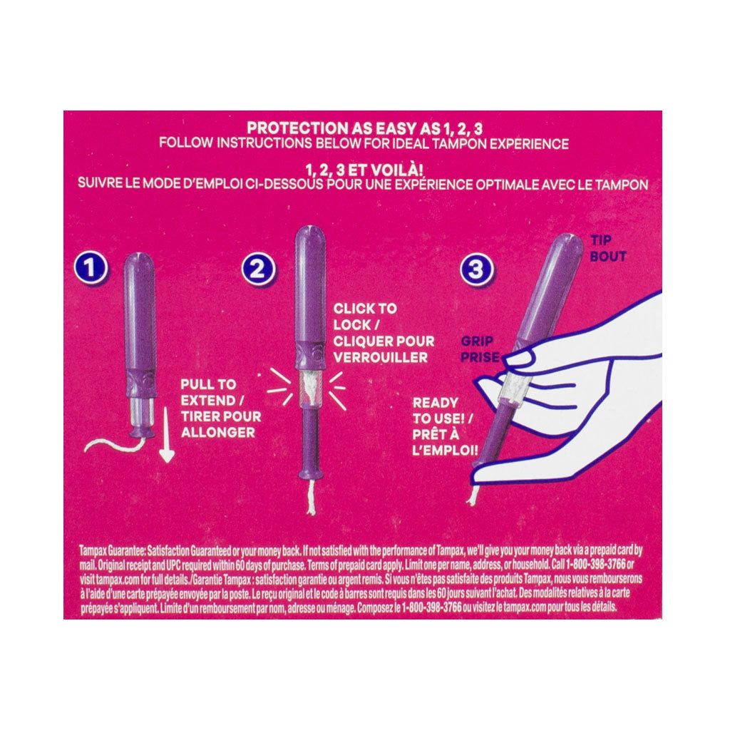 18 Pieces of Tampax Pocket Radiant Tampons Regular Unscented - 14 ct.