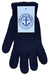 60 Units of Yacht & Smith Men's Winter Gloves, Magic Stretch Gloves In Assorted Solid Colors - Knitted Stretch Gloves