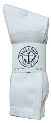 24 of Yacht & Smith Kid's Cotton Terry Cushioned White Crew Socks